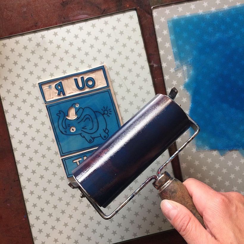 Inking the first block