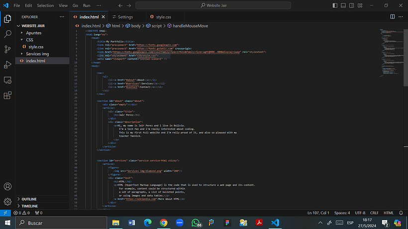 Mi proyecto del curso: HTML, CSS y JavaScript para principiantes 1