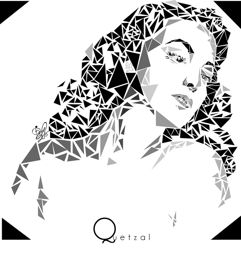 Illustration of María Félix "La Doña" for Guadalajara's Golden Film Festival in 2016. Used for invitations and posters.