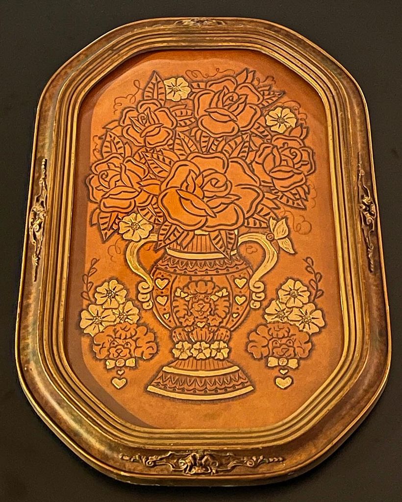 Framed Leather Artwork 2