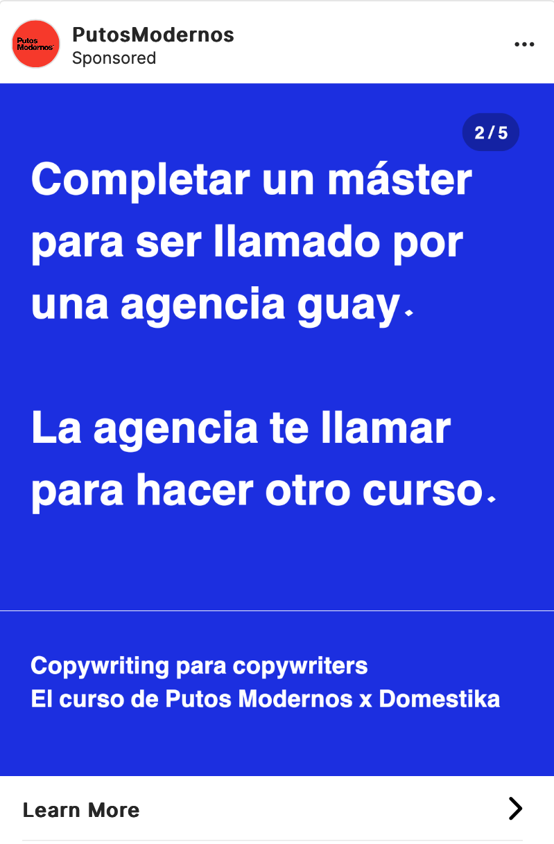 Mi proyecto del curso: Copywriting para copywriters 7