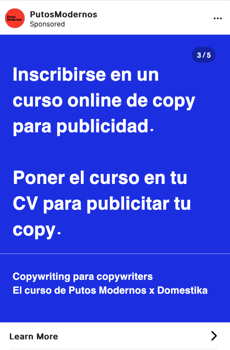 Mi proyecto del curso: Copywriting para copywriters 8
