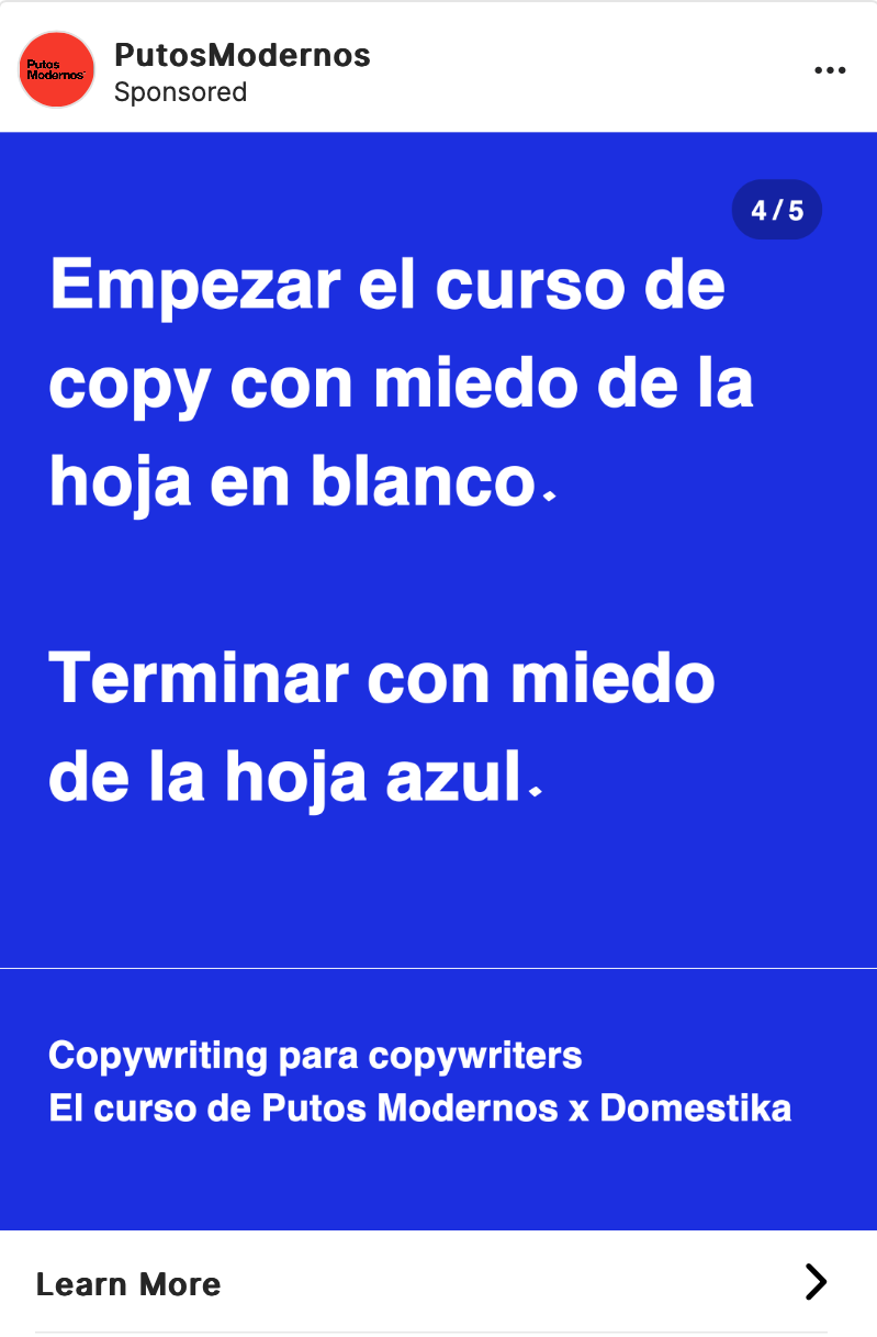 Mi proyecto del curso: Copywriting para copywriters 9