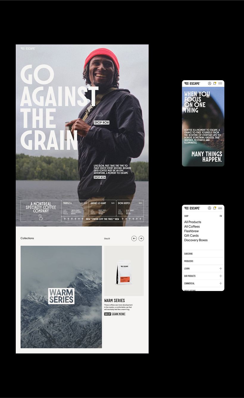 Escape Coffee Website 7
