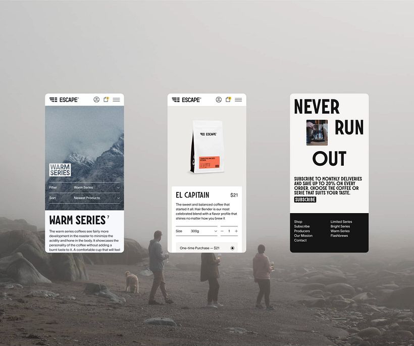Escape Coffee Website 14