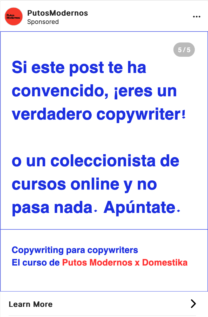 Mi proyecto del curso: Copywriting para copywriters 10
