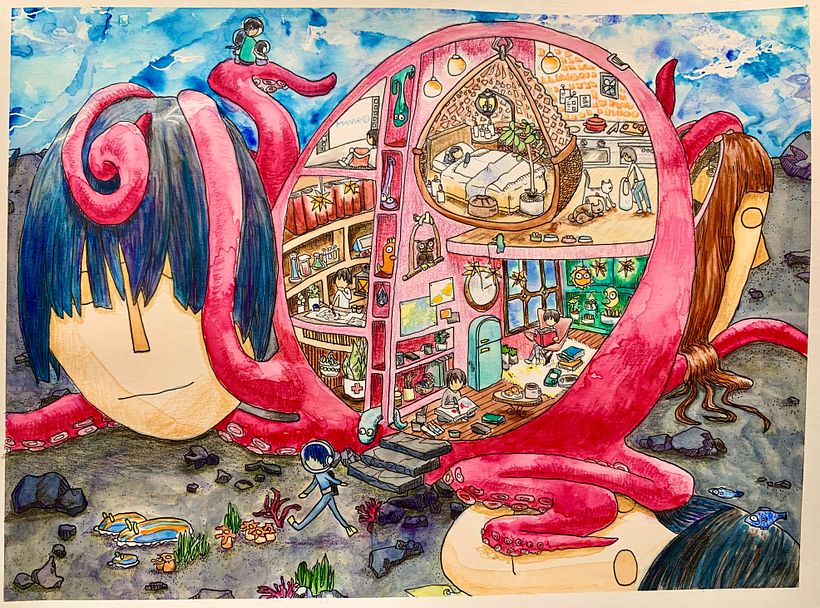 My project for course: Surreal Illustration with Watercolor and Ink 7