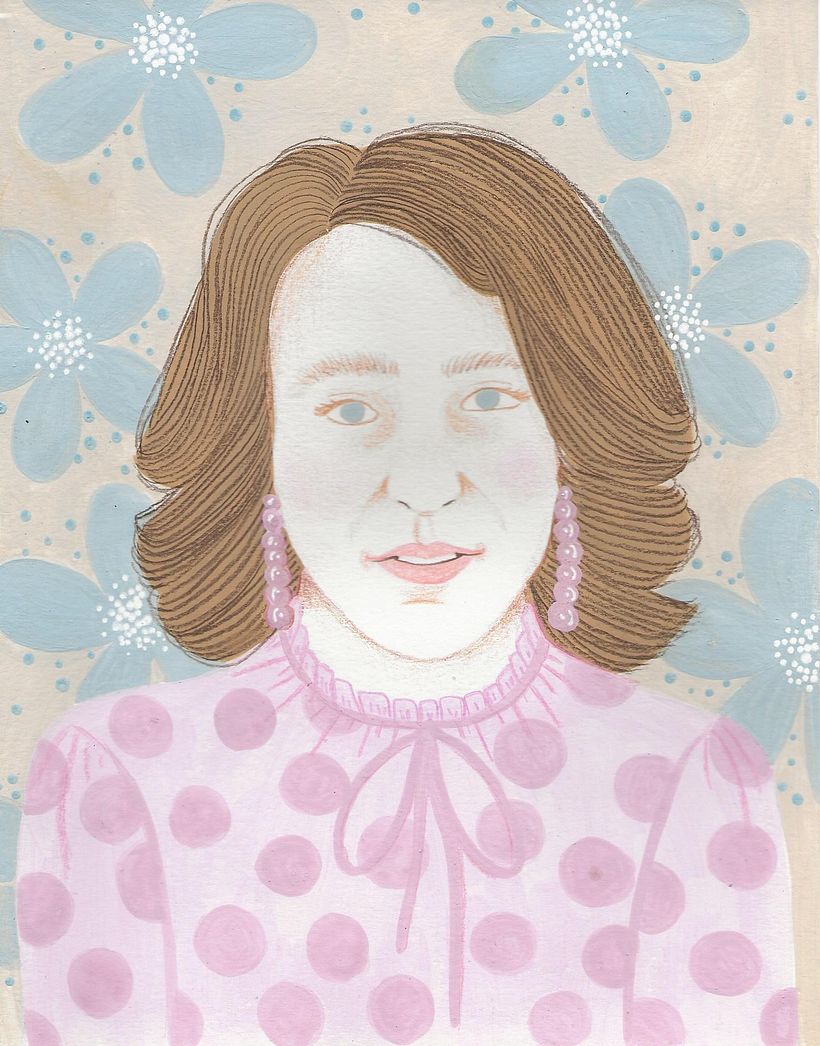 Mi proyecto del curso: Retratos pictóricos en gouache con patrón y texturas 2