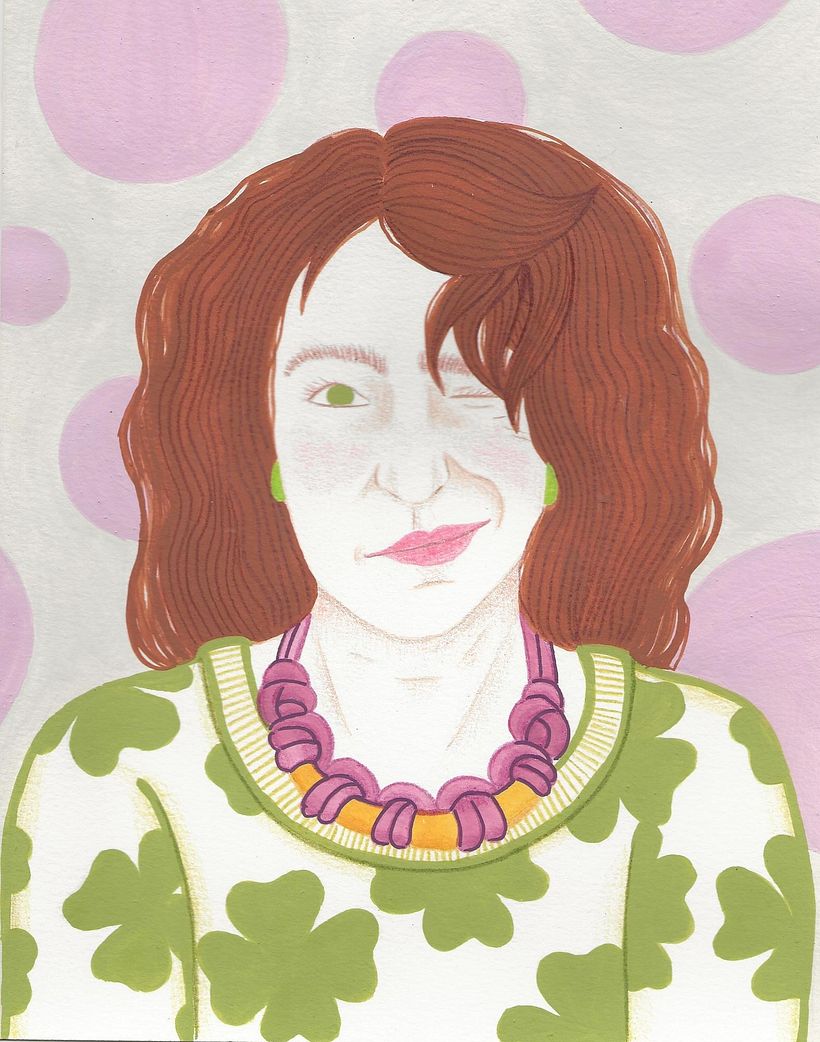 Mi proyecto del curso: Retratos pictóricos en gouache con patrón y texturas 1