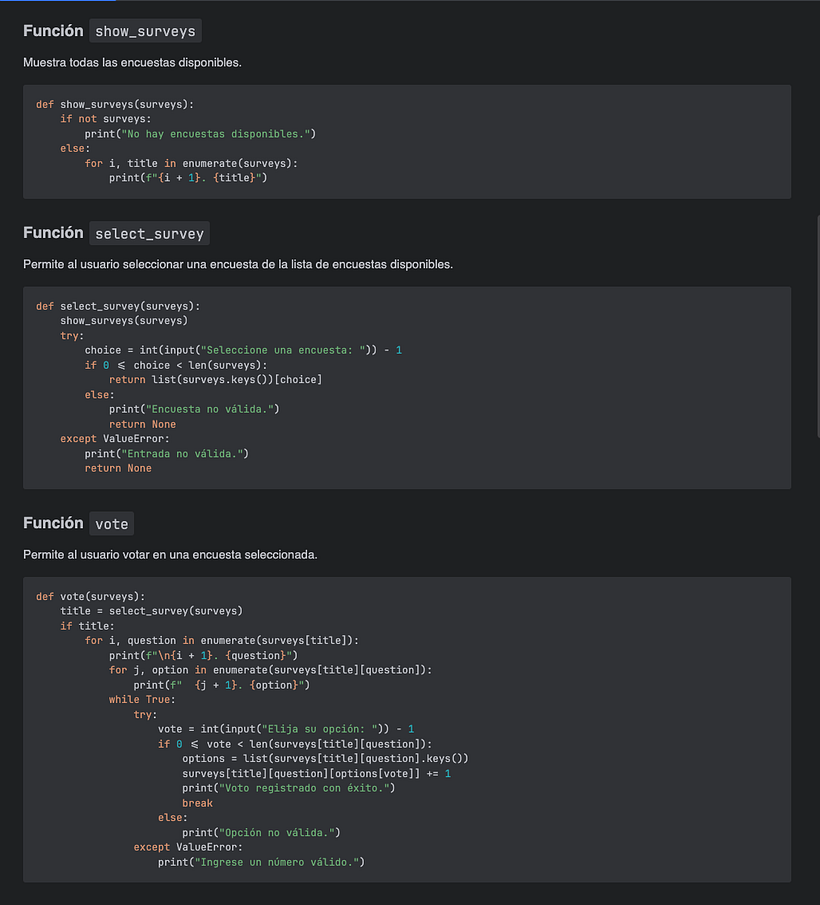 Sistema de Encuestas - Mi proyecto del curso: Introducción a la programación con Python 2