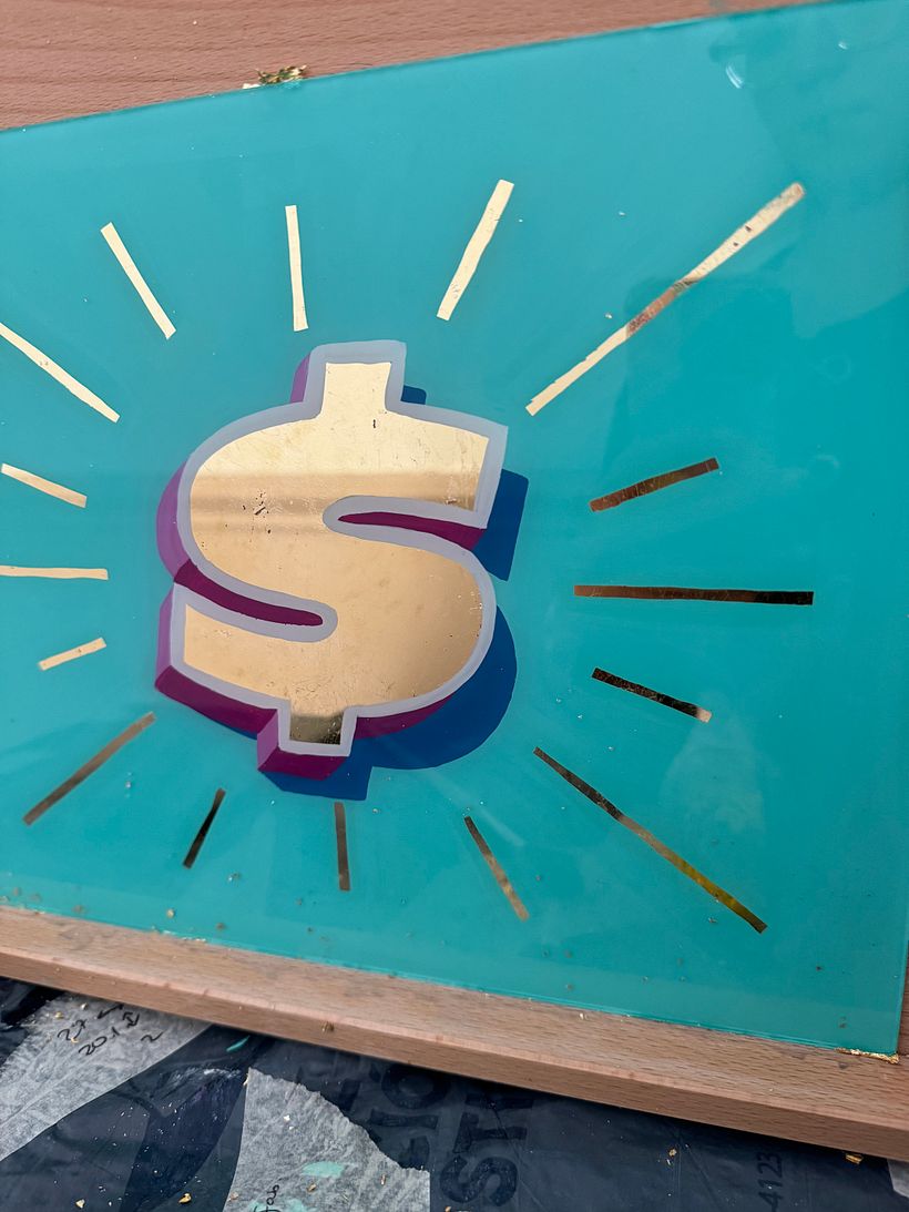 My project for course: Gold Gilding on Glass 4