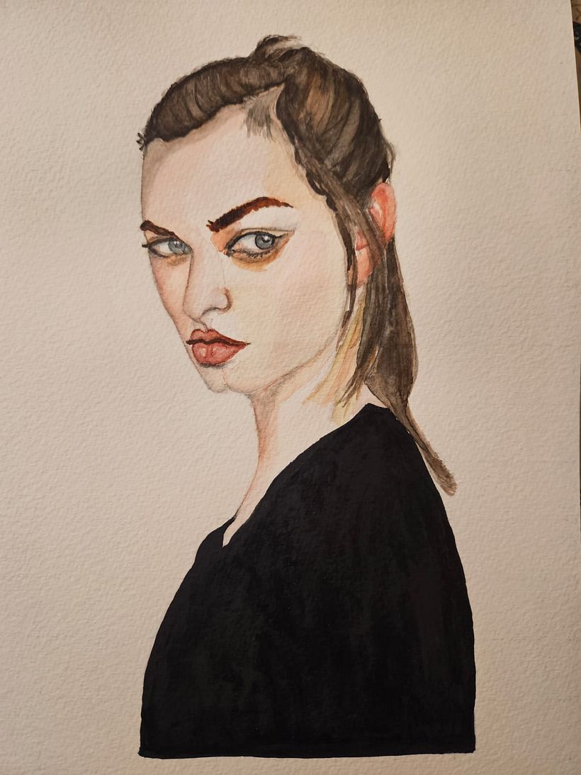 The first ever photo portrait I learnt to paint! And how I loved it...the process and the outcome:)