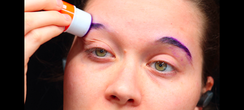 Glue down eye brows