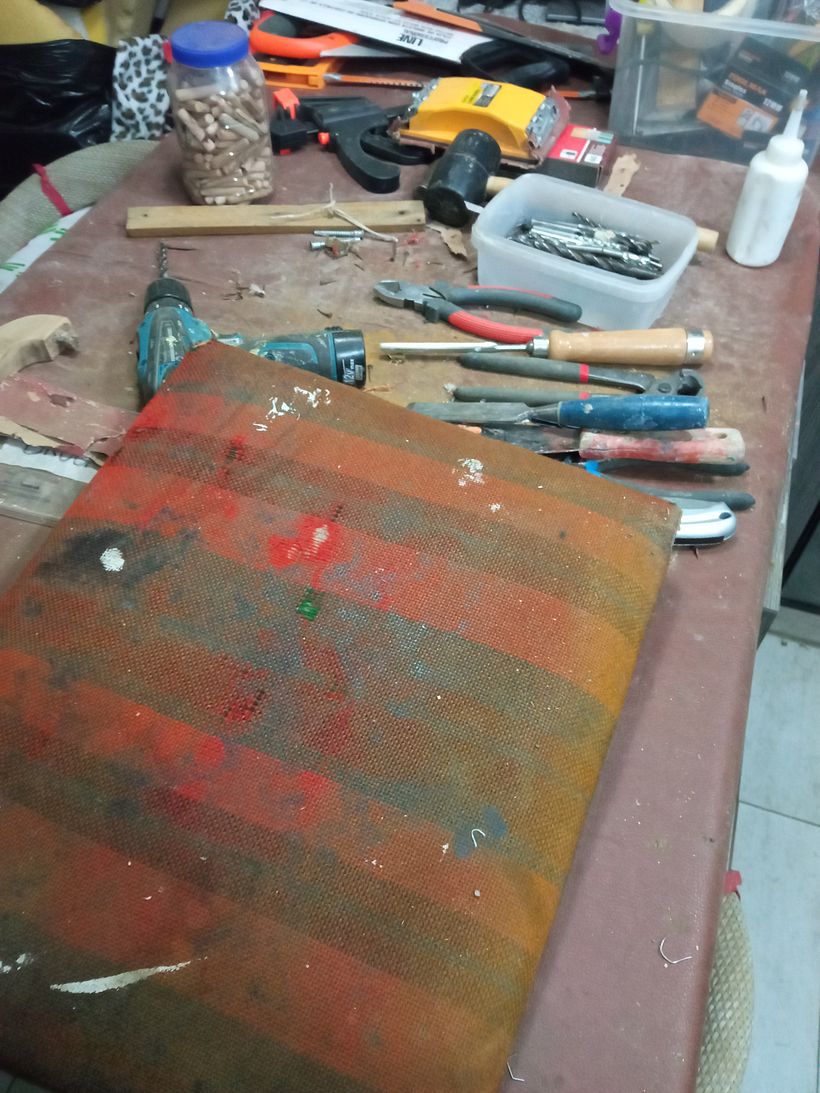 Restauración y tapizado : Silla oficina reciclada 6