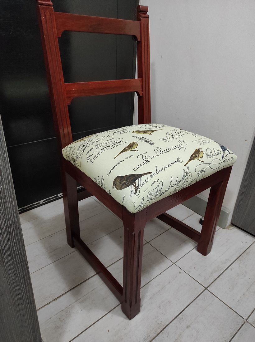 Restauración y tapizado : Silla oficina reciclada 12
