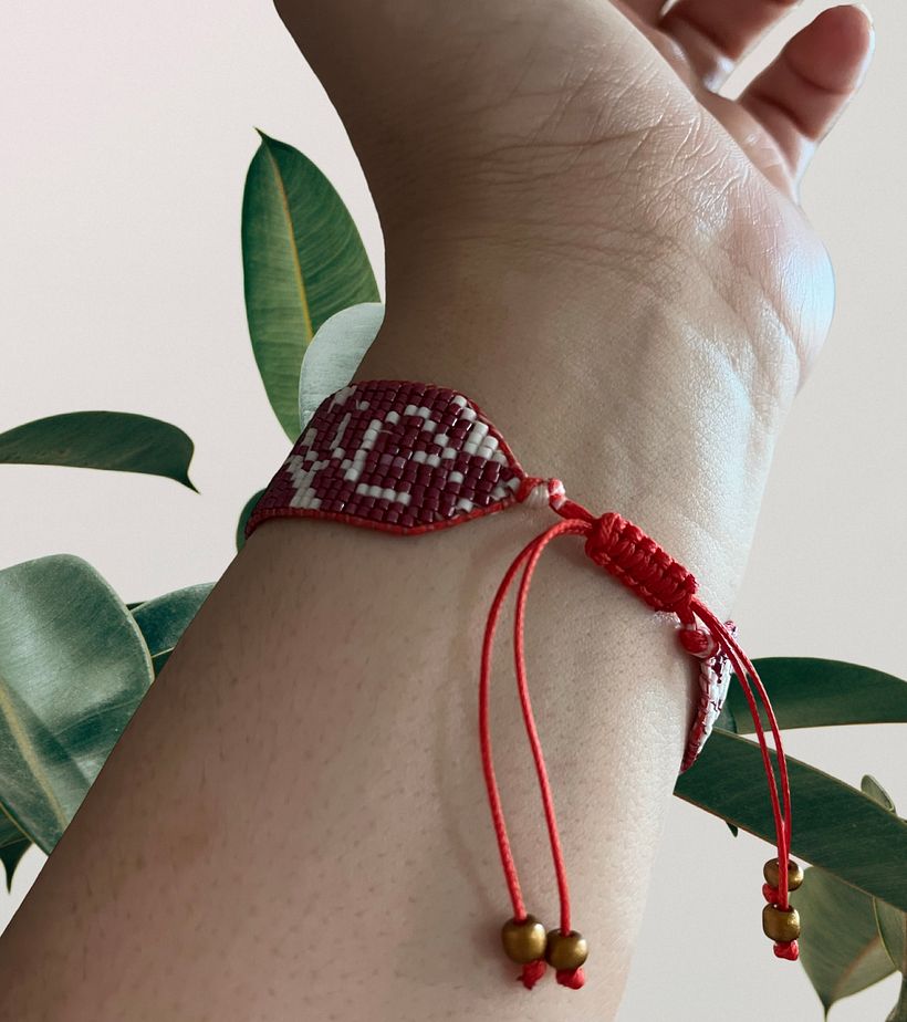 Inspired by Palestinian Embroidery. Rose motif found on dresses of Ramallah, Palestine.