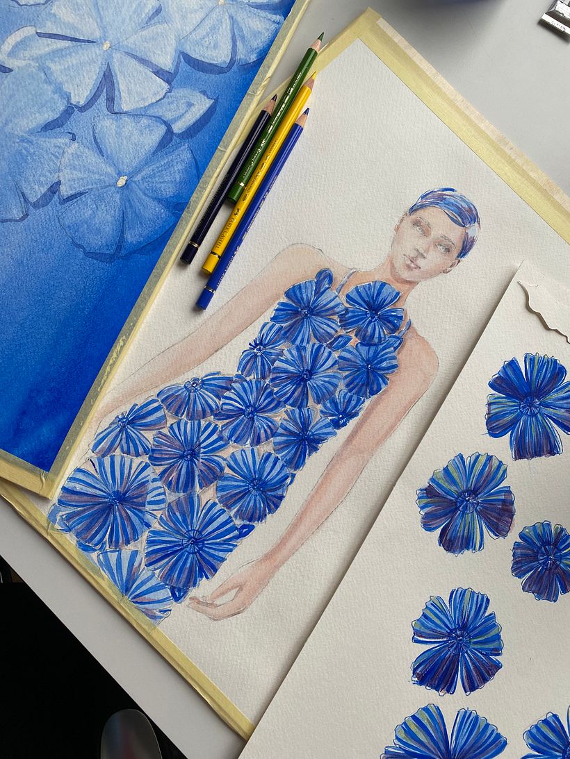 Doing the finish with colored pencil