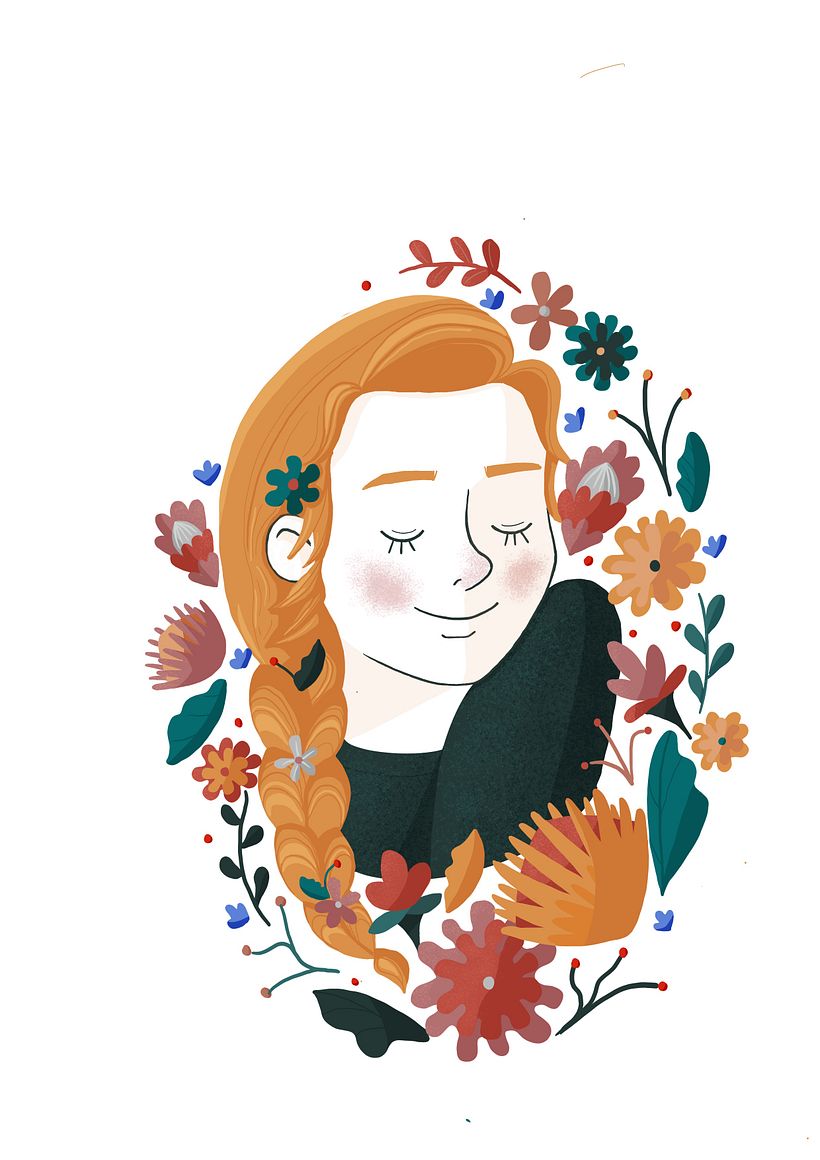 My project for course: Illustrated portraits with botanical elements 2