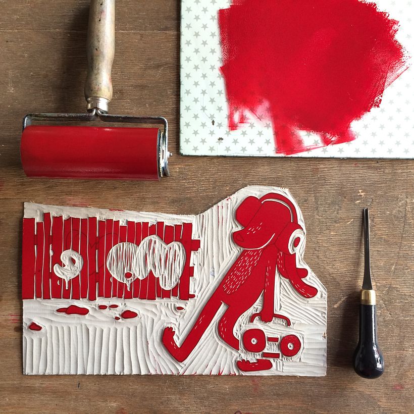 at second I print the red block