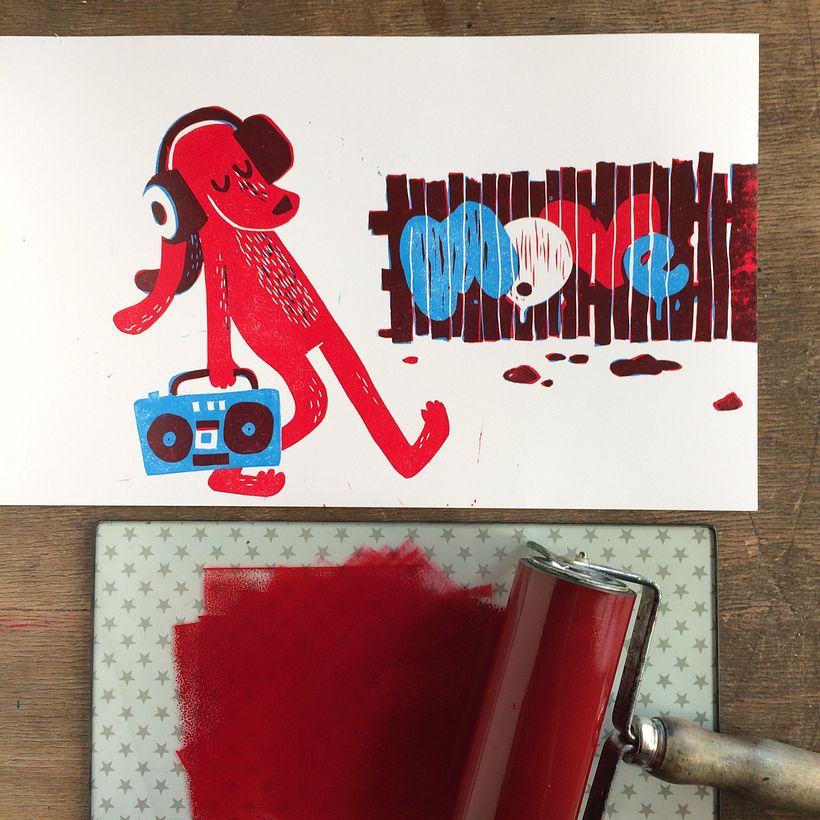 Thats how it looks when red and blue are printed