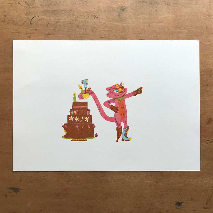Perfect Beats Perfect Vibes / Linocut 11