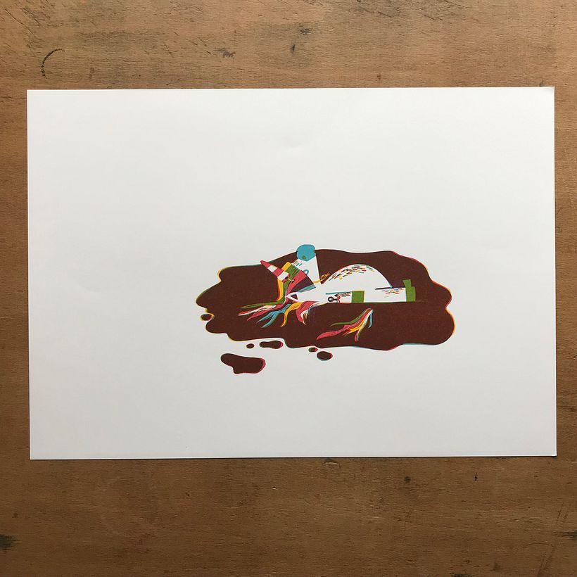 Perfect Beats Perfect Vibes / Linocut 13
