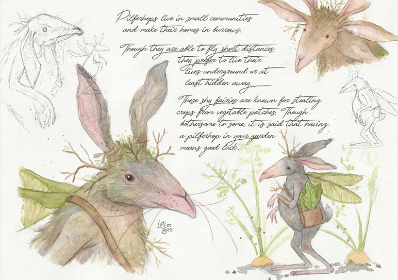My project for course: Fantasy Drawings in Graphite and Watercolor: A Field Guide - Diseño de personajes