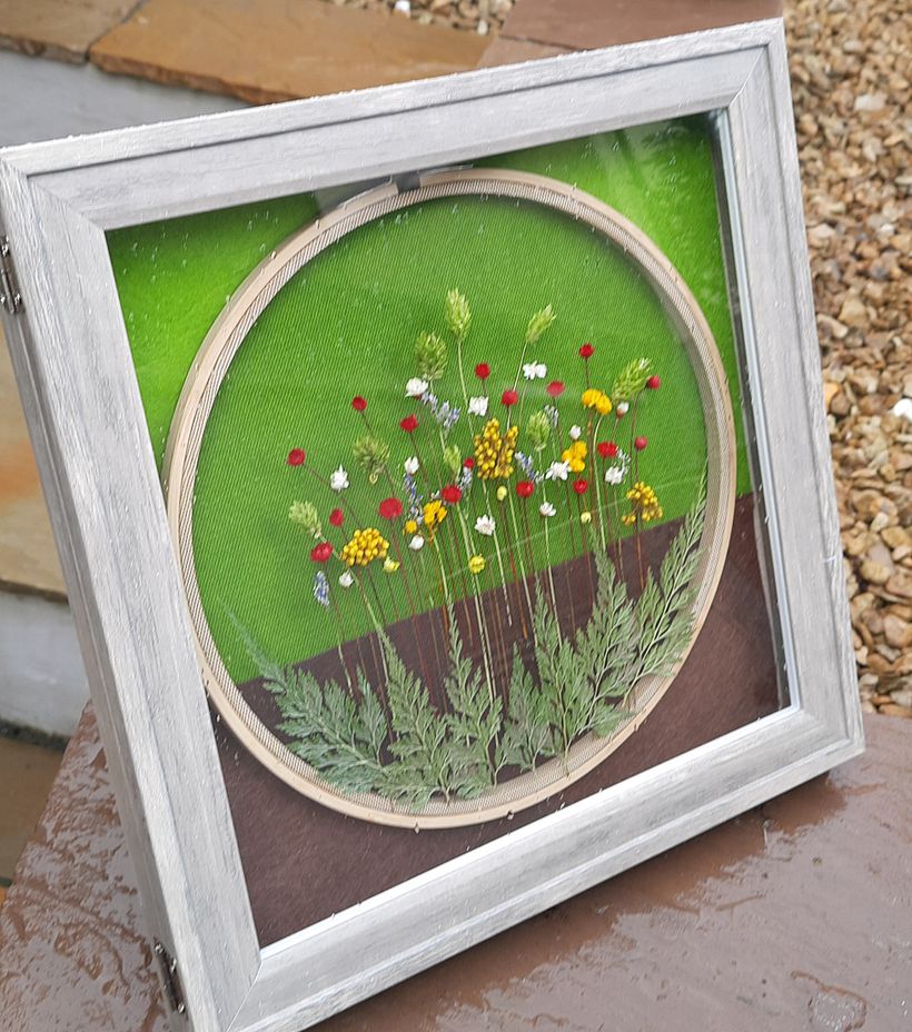 My project for course: Tulle Embroidery with Natural Flowers and Plants 2