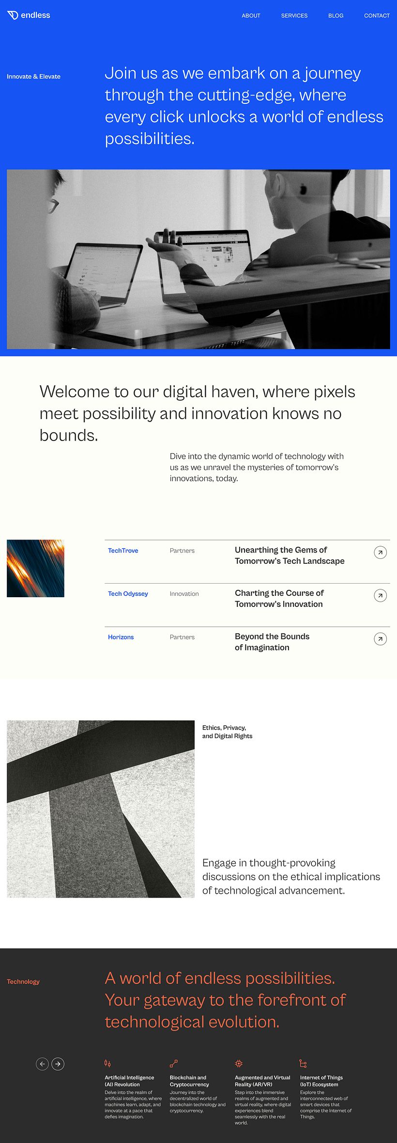 Endless Tech website 2