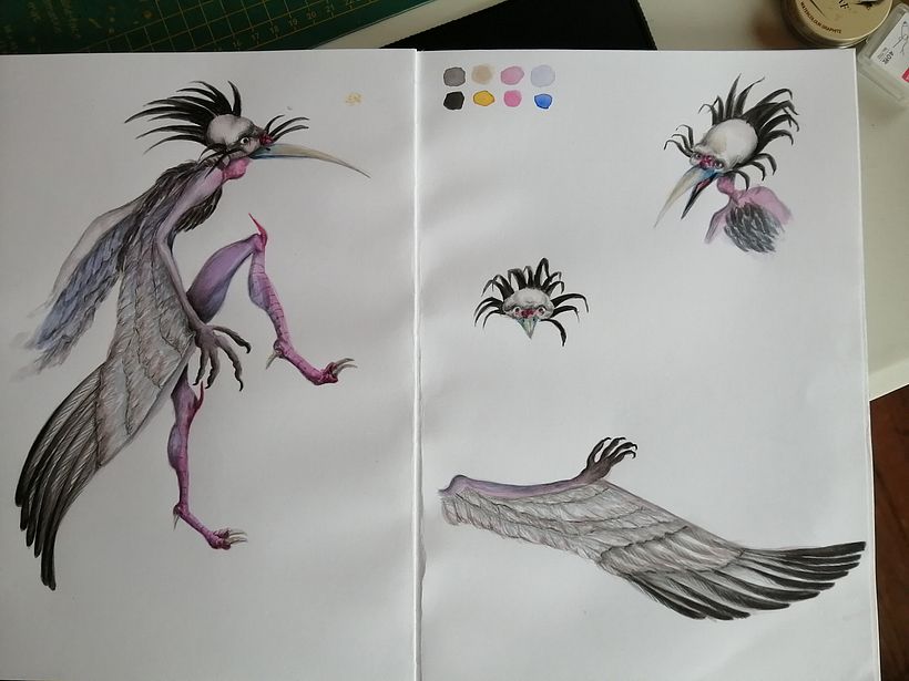 Mi proyecto del curso: Dibujos de fantasía en grafito y acuarela: guía práctica - Diseño de personajes
