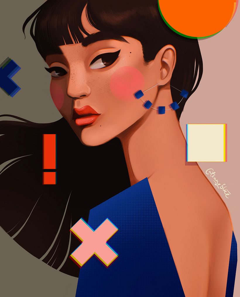 My project for course: Digital Portraits in Procreate with Graphical Elements 2