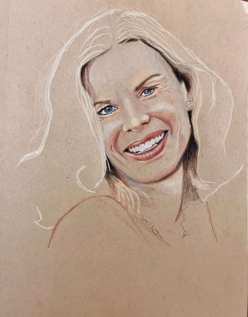 : Realistic Portrait with Coloured Pencils - capturing the gaze 2