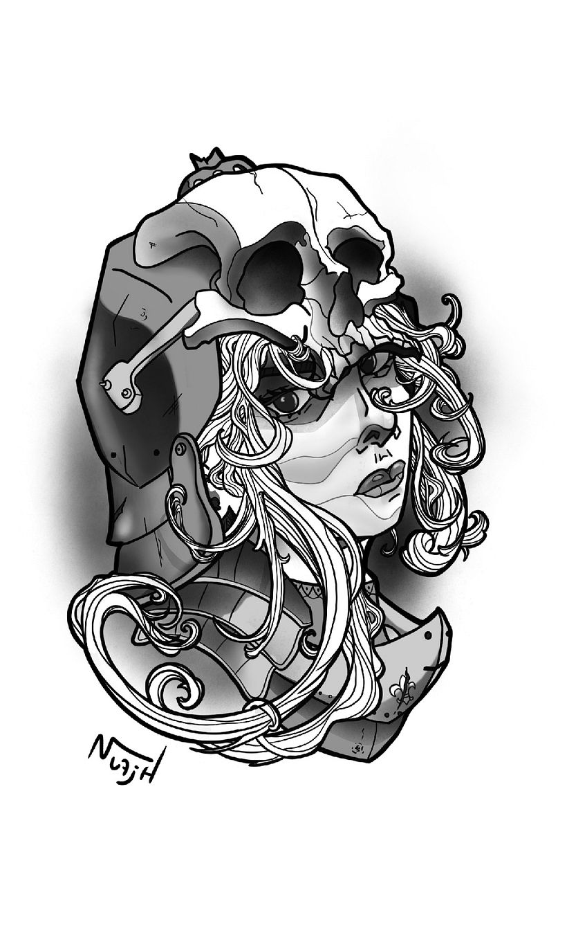 Mon projet du cours : Création de tatouage néo-traditionnel 1