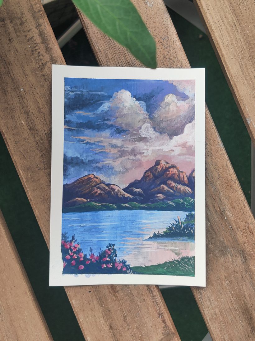 My 2nd project for course: Landscape Painting with Gouache for Beginners 3