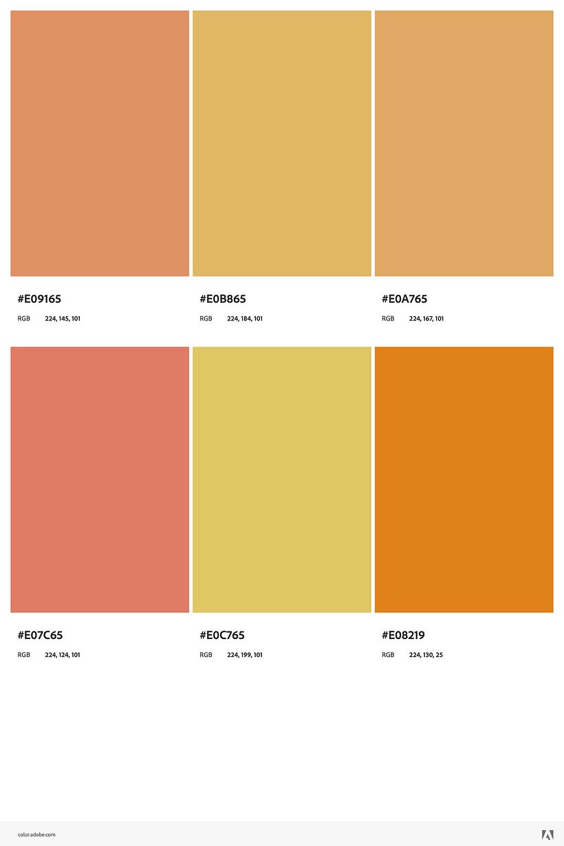 Paleta de colores empleada