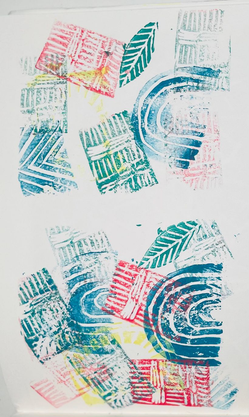 My project for course: Sketchbooking with Handmade Stamps 2