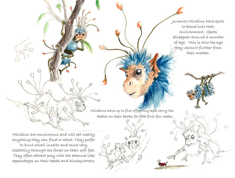 My project for course: Fantasy Drawings in Graphite and Watercolor: A Field Guide - Diseño de personajes