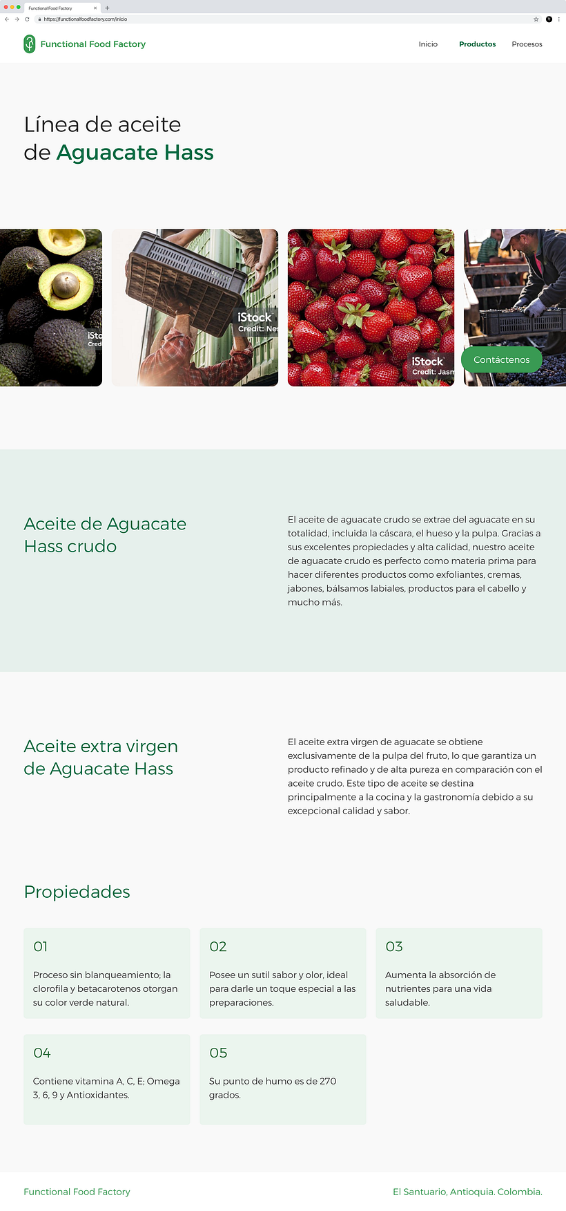 Functional Food Factory Web Site 2