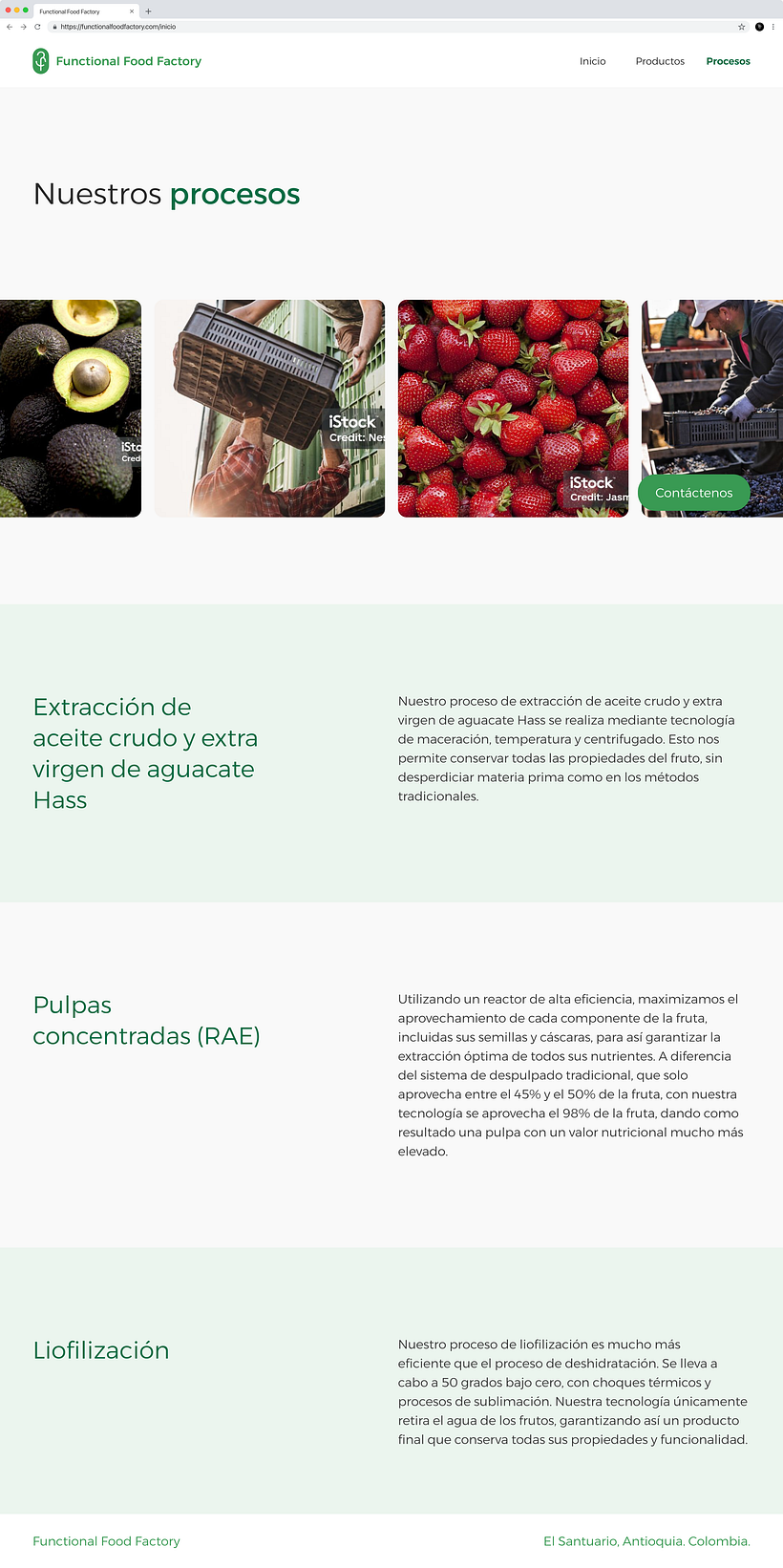 Functional Food Factory Web Site 5