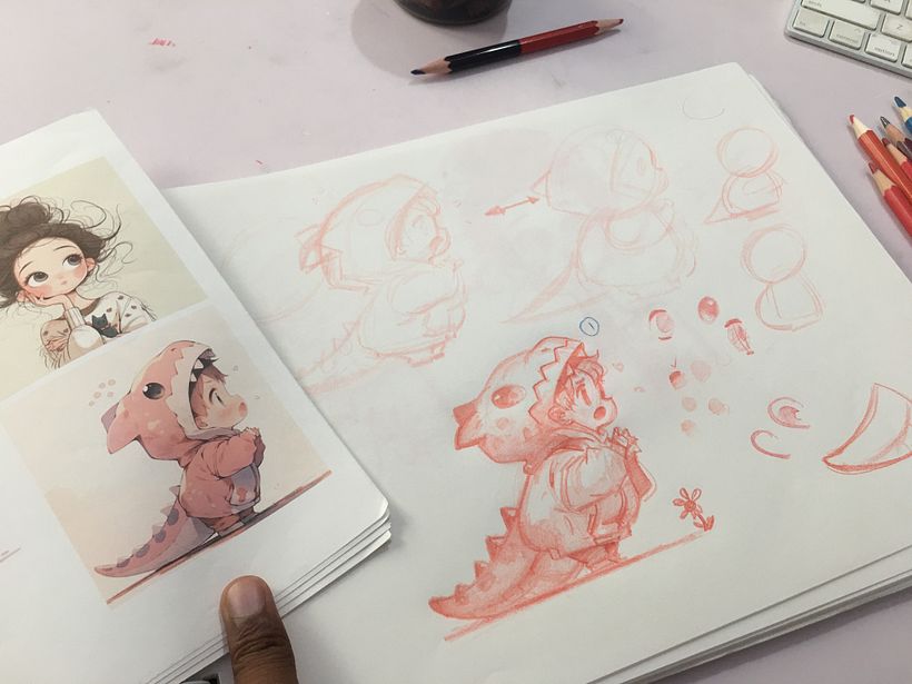 Wow Looking Character Sketching to Digital Colour - Diseño de personajes
