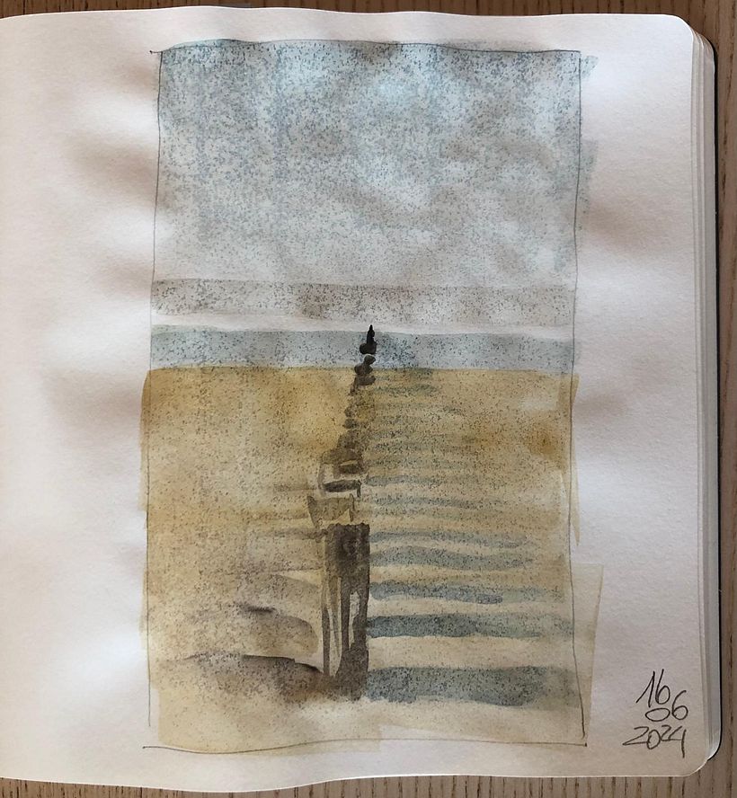Il mio progetto del corso: Creazione di paesaggi contemporanei ad acquerello 3