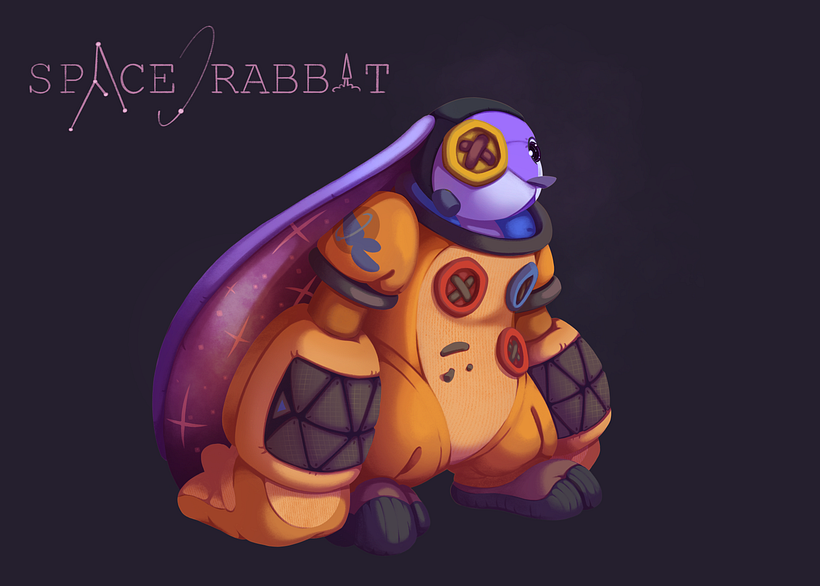 Space Rabbit: Fantasy Character Design in Procreate 5