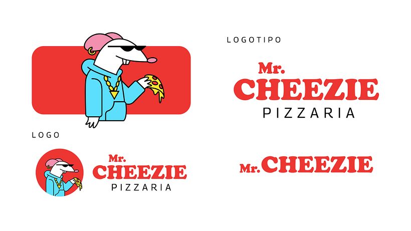 Mr. CHEEZIE Pizzaria _ Identidade Visual ilustrada 4