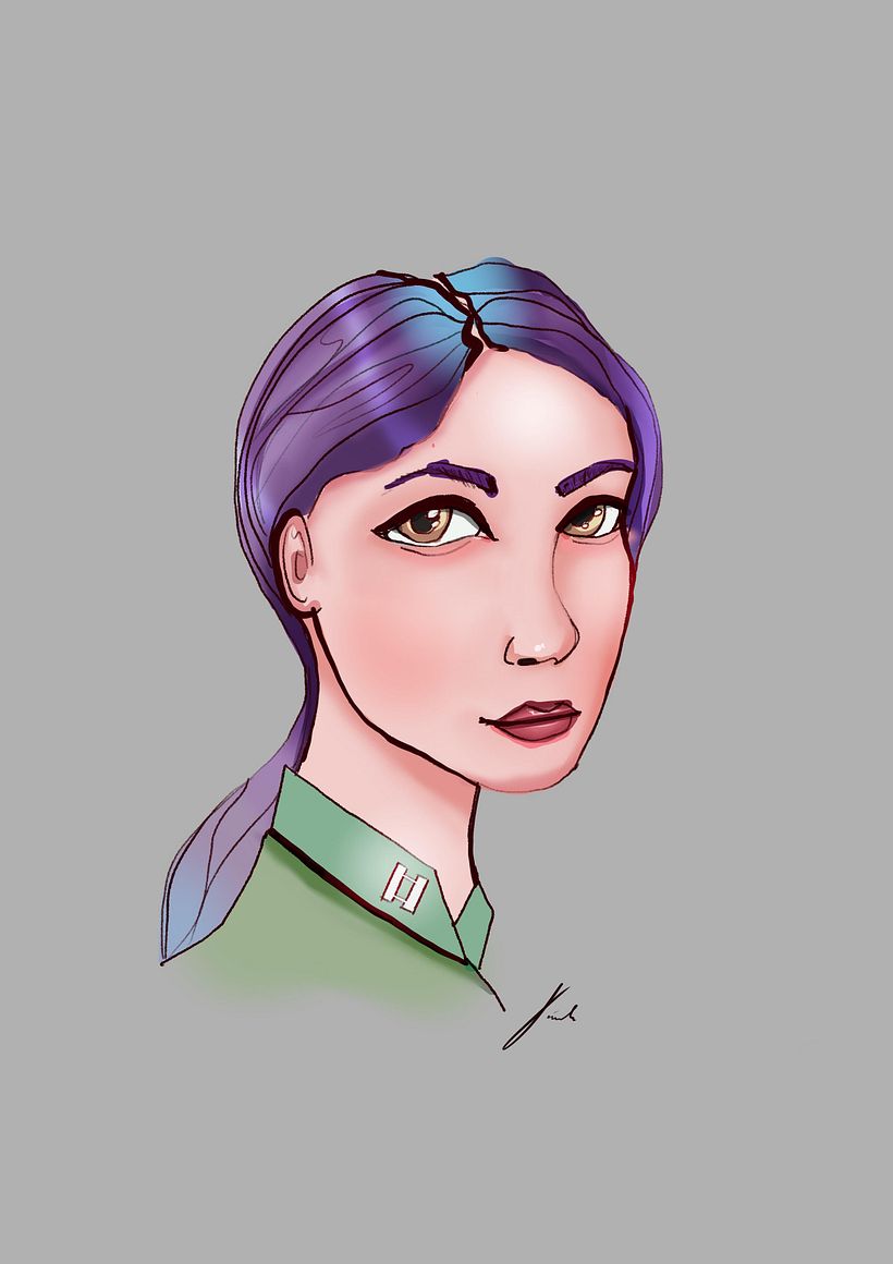My project for course: Female Character Portraits in Procreate 1