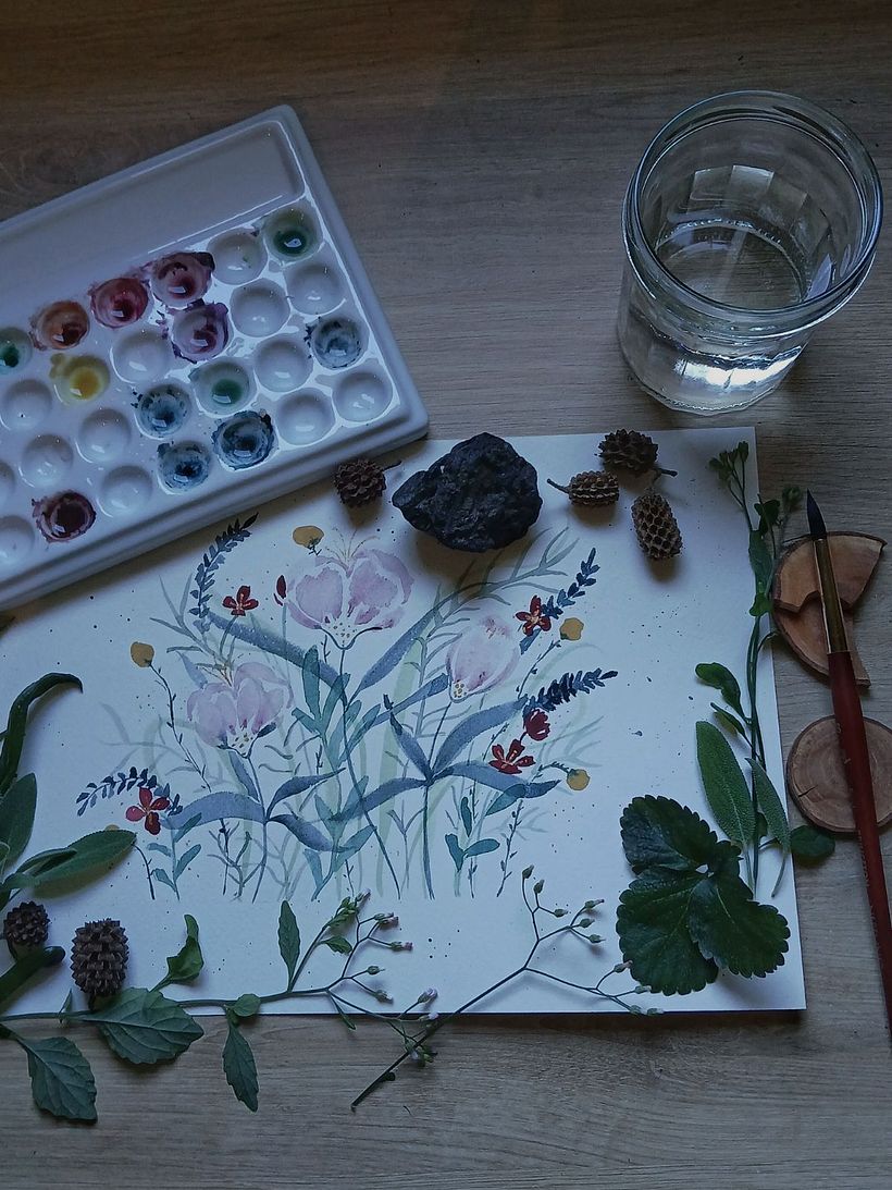 Mon projet du cours : Création d’une composition florale à l’aquarelle 5