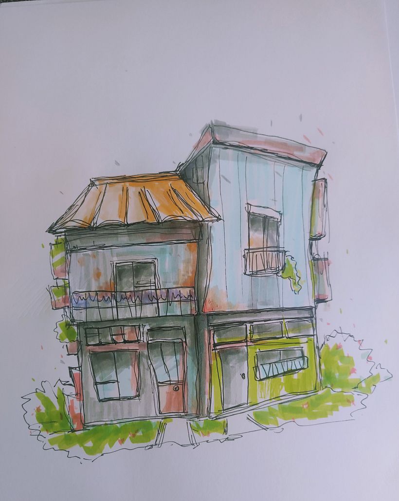  Expressive Architectural Sketching with Colored Markers 2