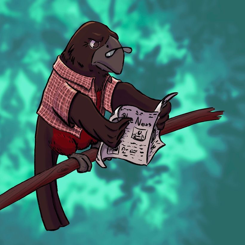 Curió reading the news (follow me for more @damskizzen ;)
