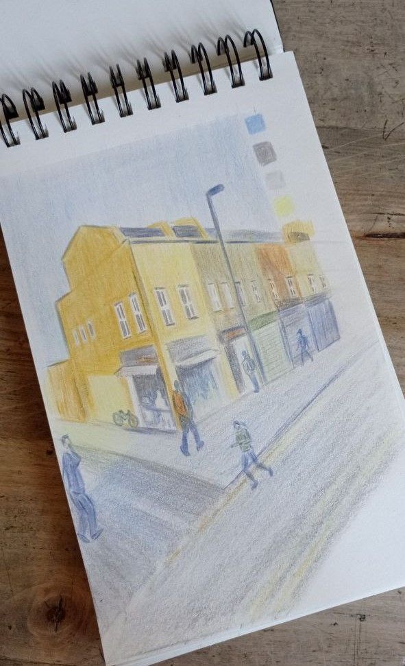 Mój projekt z kursu: Ilustrowanie kolorowymi kredkami w szkicowniku 1