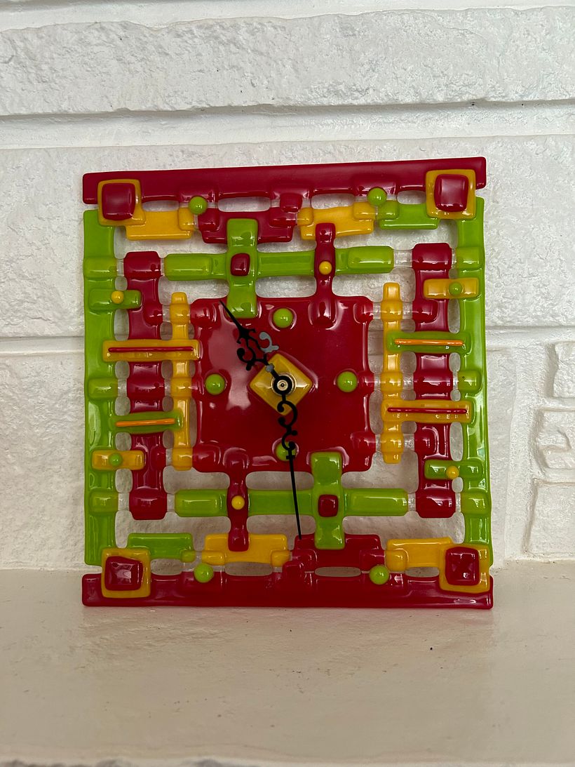 Fused Glass Clock 1