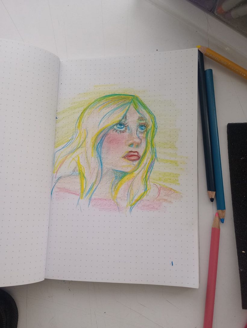 Mi proyecto del curso: Dibujo de retratos llamativos con lápices de colores 2